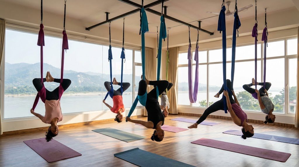 Read more about the article Aerial Yoga in Guwahati – Experience the Unique Yoga Practice at Durlav Yoga Centre
